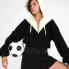 Hot For Love & Lemons Cozy Cropped Pullover Black