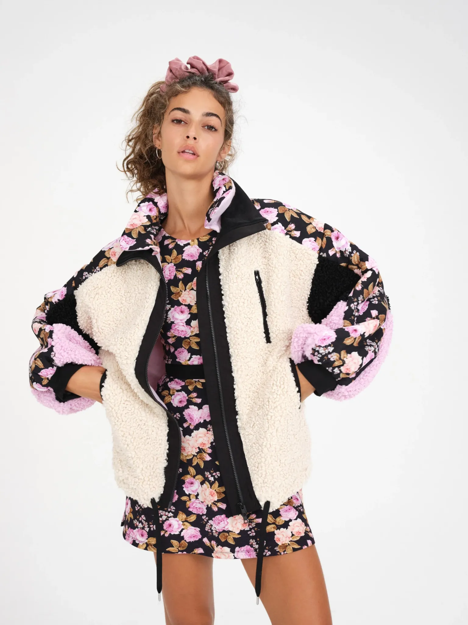 cozy_zipup_jacket_1.webp Store For Love & Lemons Cozy Zip-Up Jacket Black