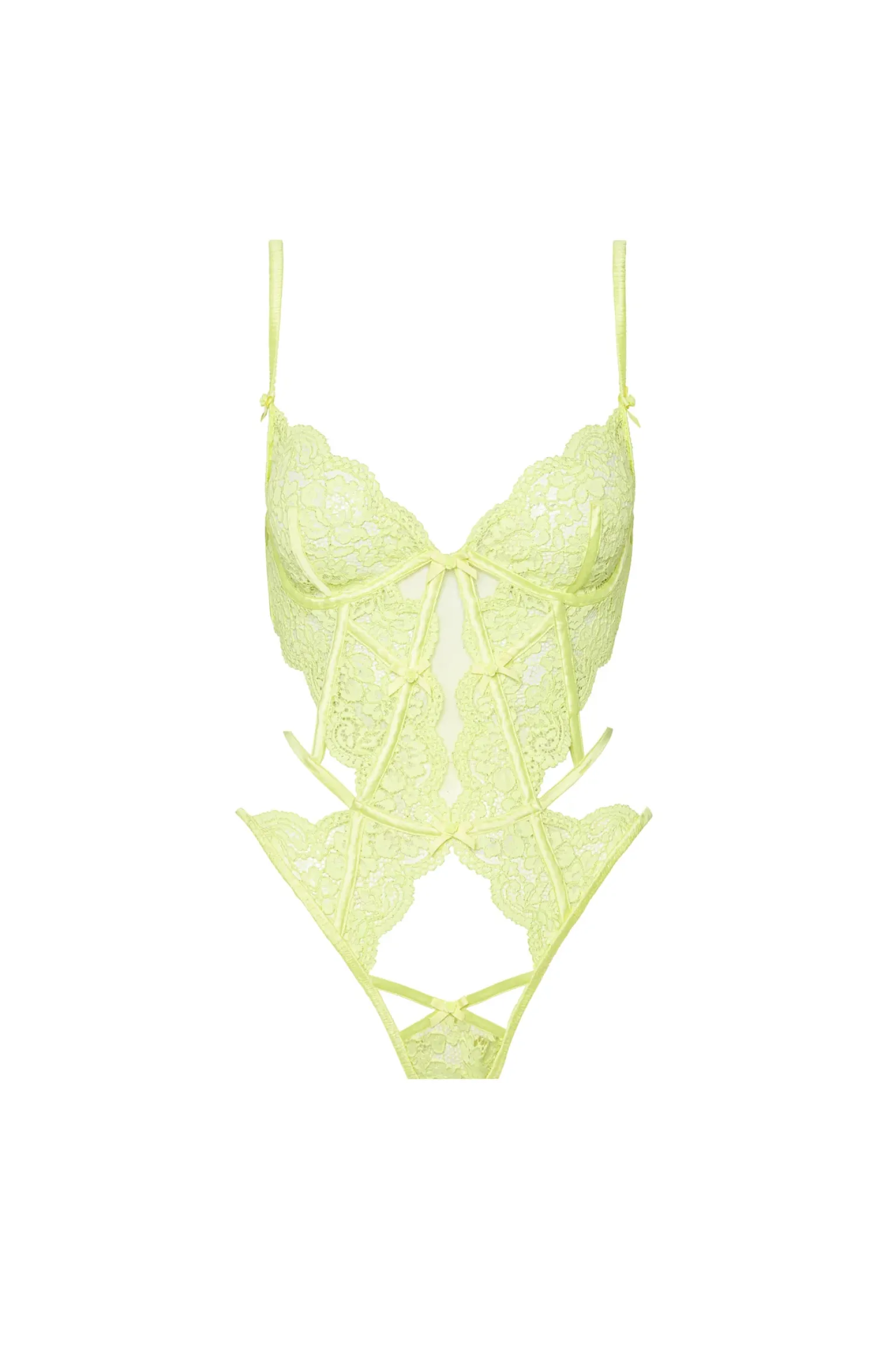 creamsicle_lace_bodysuit_5.webp Sale For Love & Lemons Creamsicle Lace Bodysuit Green