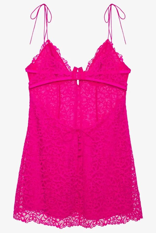 Store For Love & Lemons Creamsicle Lace Slip Dress Pink