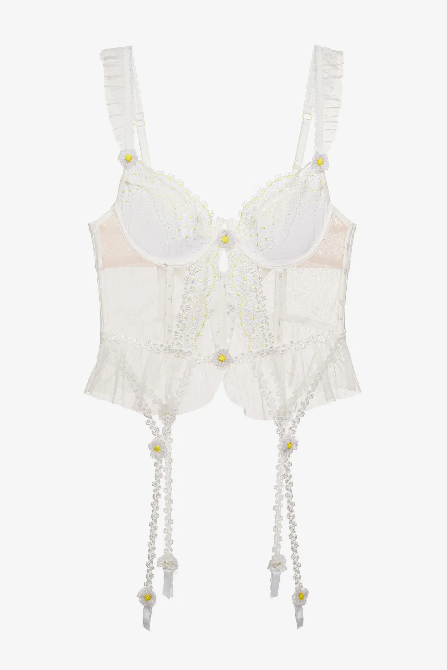 d_daisy_bustier_6.webp Fashion For Love & Lemons 3D Daisy Bustier White