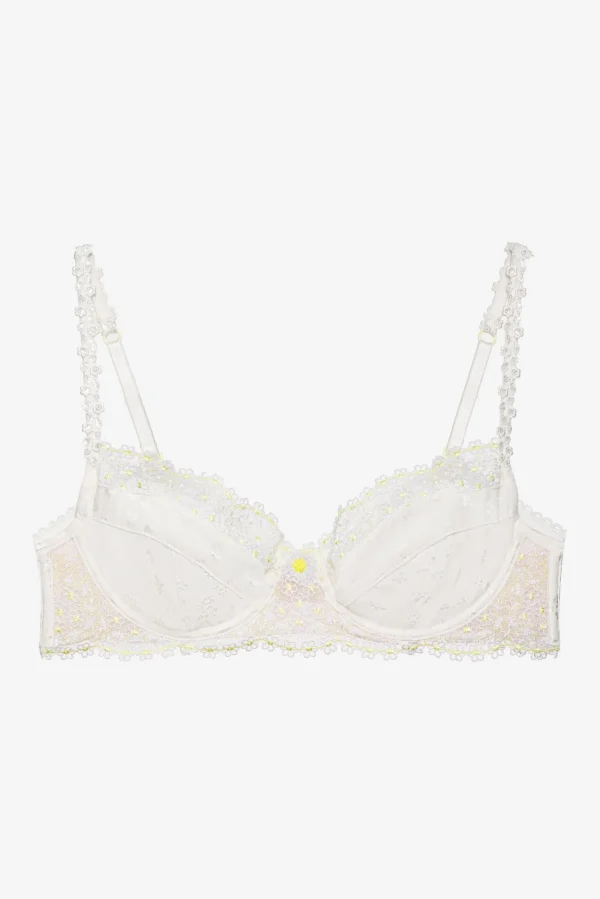 Best For Love & Lemons 3D Daisy Underwire Bra White