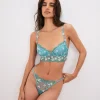 Store For Love & Lemons Daisy Embroidered Bra Green