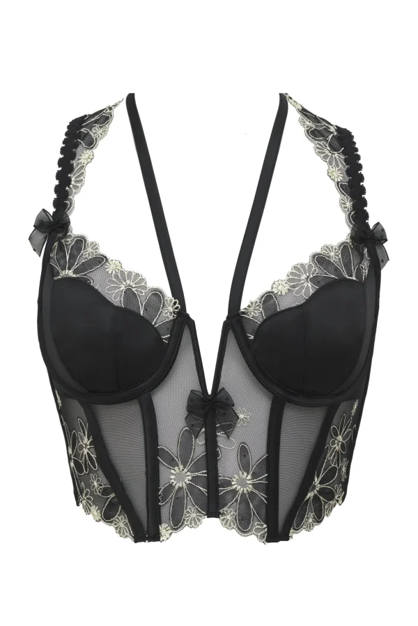 Store For Love & Lemons Daisy Lashes Bustier Black