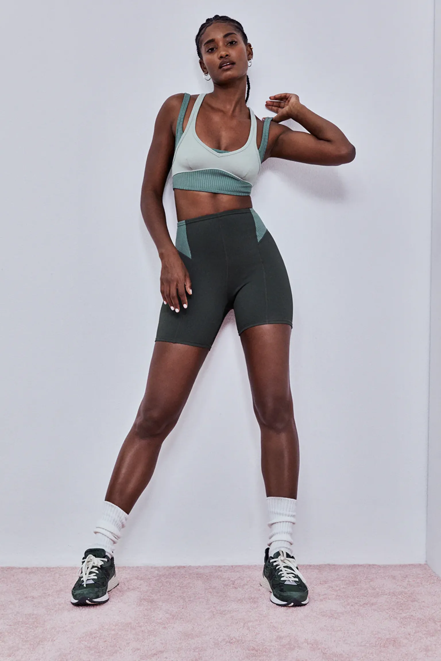 dani_biker_short_1.webp Shop For Love & Lemons Dani Biker Short Green