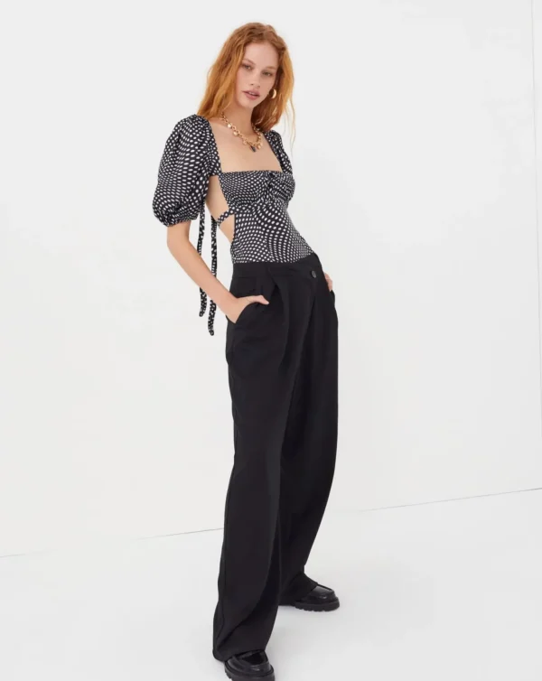 Best For Love & Lemons Dany Bodysuit Black