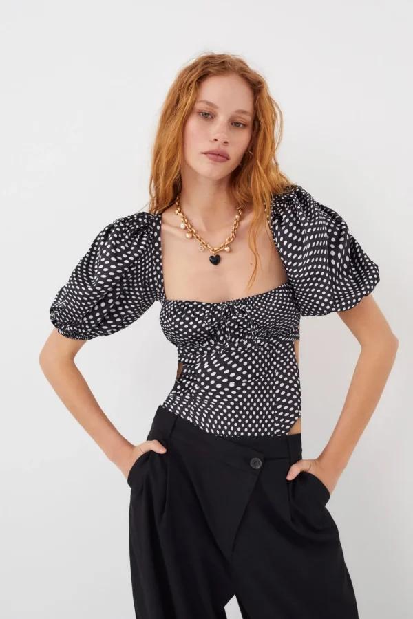 Best For Love & Lemons Dany Bodysuit Black