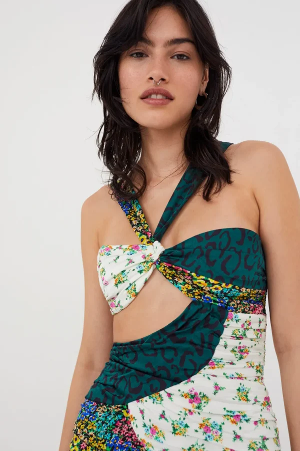 Online For Love & Lemons Darlene Mini Dress Blue