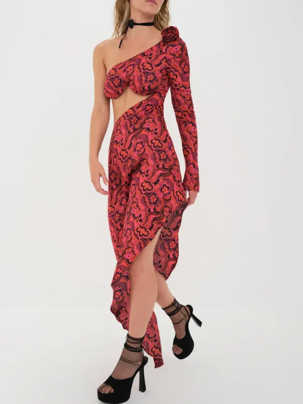 Cheap For Love & Lemons Davina Maxi Dress Red