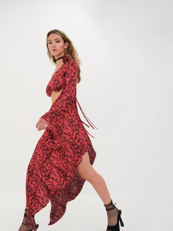 Cheap For Love & Lemons Davina Maxi Dress Red