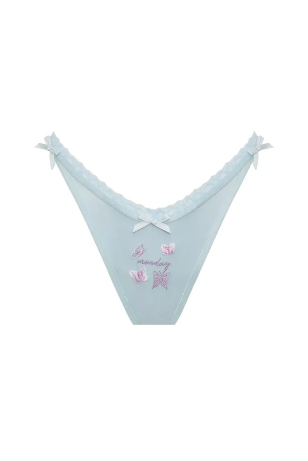 Fashion For Love & Lemons Days Of The Week 7 Pack Thong Panty Multi