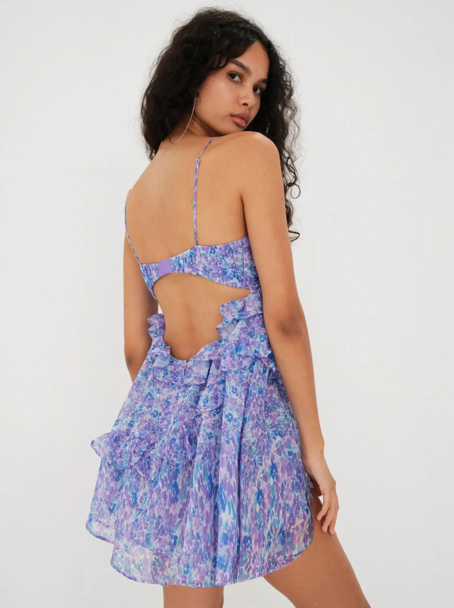 debbie_mini_dress_3.webp Sale For Love & Lemons Debbie Mini Dress Purple