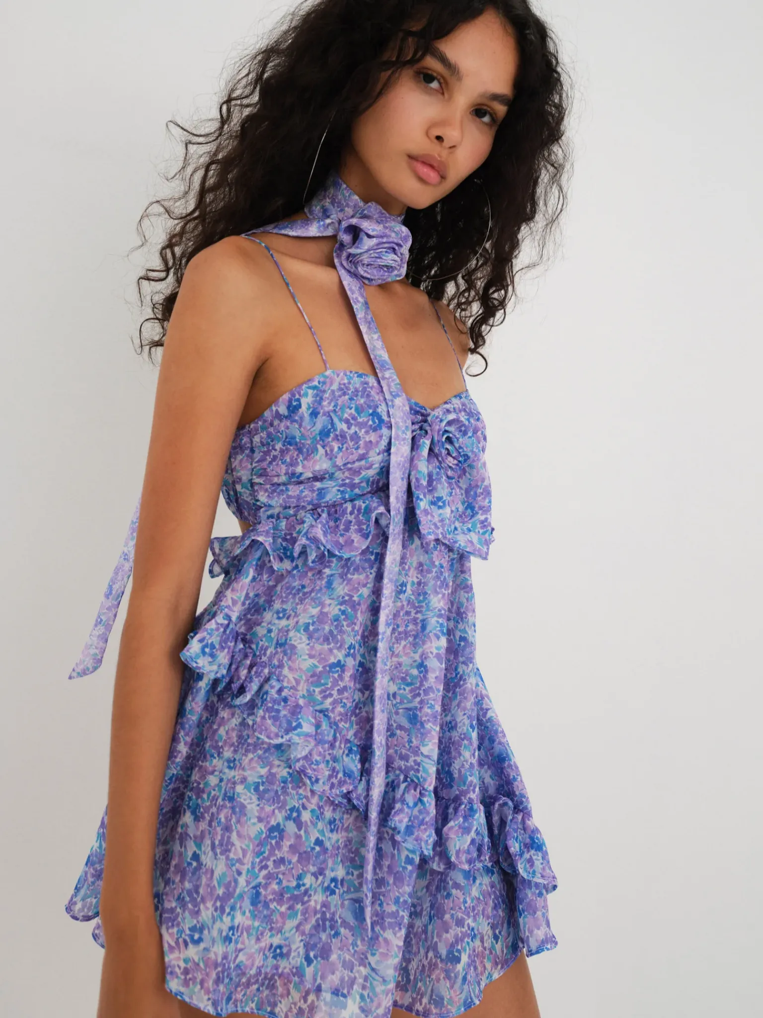 debbie_mini_dress_4.webp Sale For Love & Lemons Debbie Mini Dress Purple