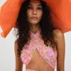 Cheap For Love & Lemons Dixie Swim Top Pink