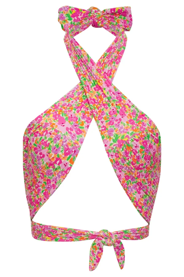Cheap For Love & Lemons Dixie Swim Top Pink