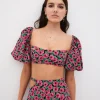 Online For Love & Lemons Dolcetto Crop Top Red
