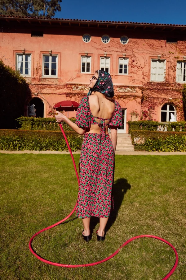 Online For Love & Lemons Dolcetto Crop Top Red