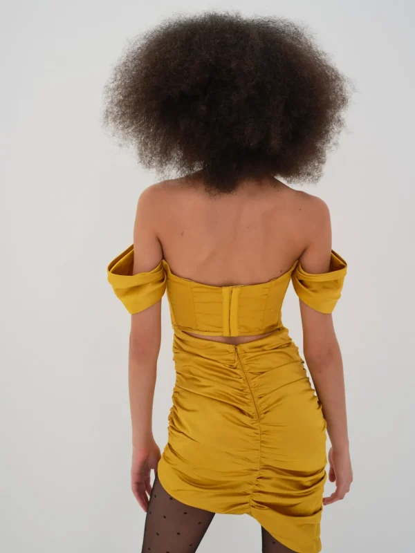 Cheap For Love & Lemons Drew Mini Dress Yellow