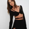 Best For Love & Lemons Edith Crop Sweater Black
