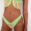 Shop For Love & Lemons Electric Fields Embroidery High-Waist Panty Green