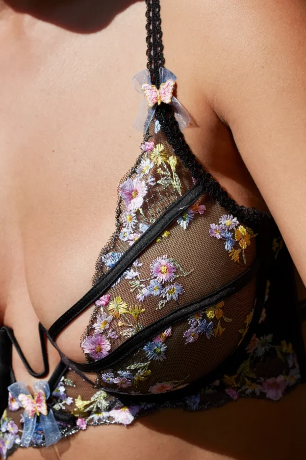 Cheap For Love & Lemons Elektra Underwire Bra Black