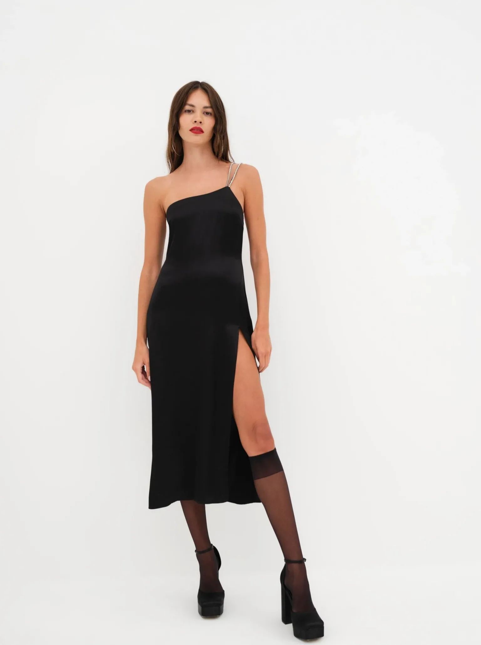 elora_midi_dress_2.webp Store For Love & Lemons Elora Midi Dress Black