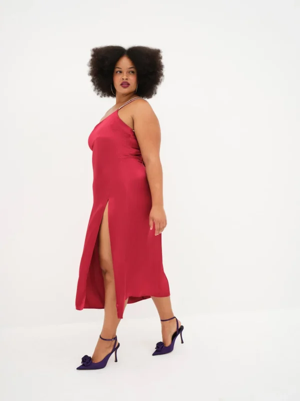 Best Sale For Love & Lemons Elora Midi Dress Red