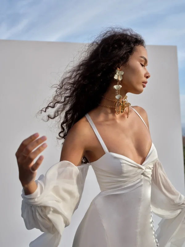 Outlet For Love & Lemons Esme Bridal Gown White