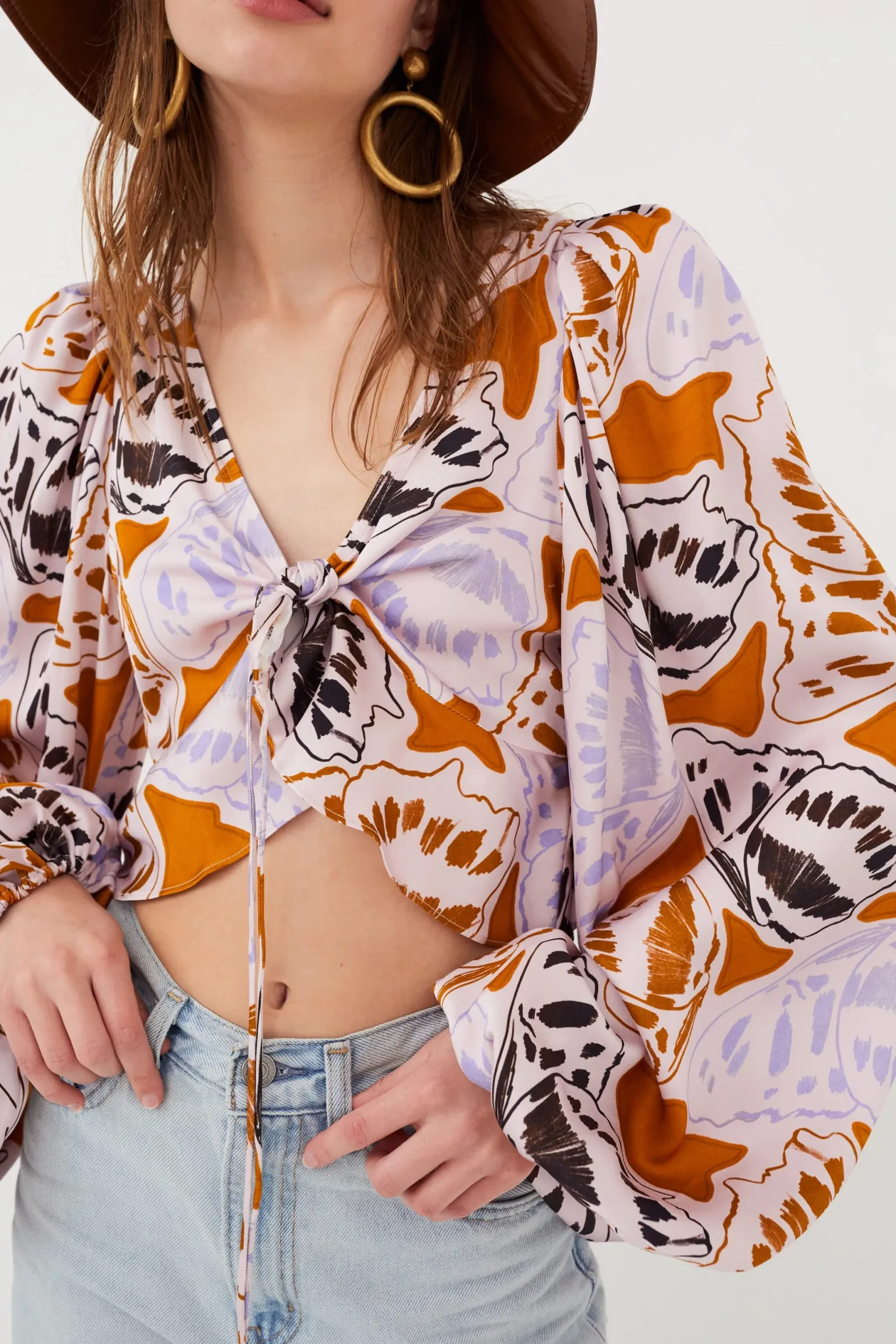 esmeralda_crop_top_1.webp Best Sale For Love & Lemons Esmeralda Crop Top Orange