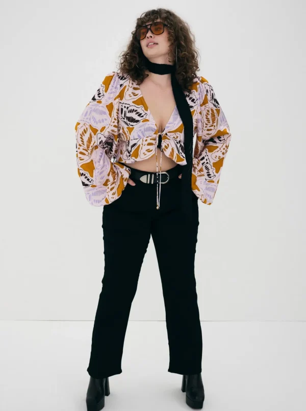 Best Sale For Love & Lemons Esmeralda Crop Top Orange