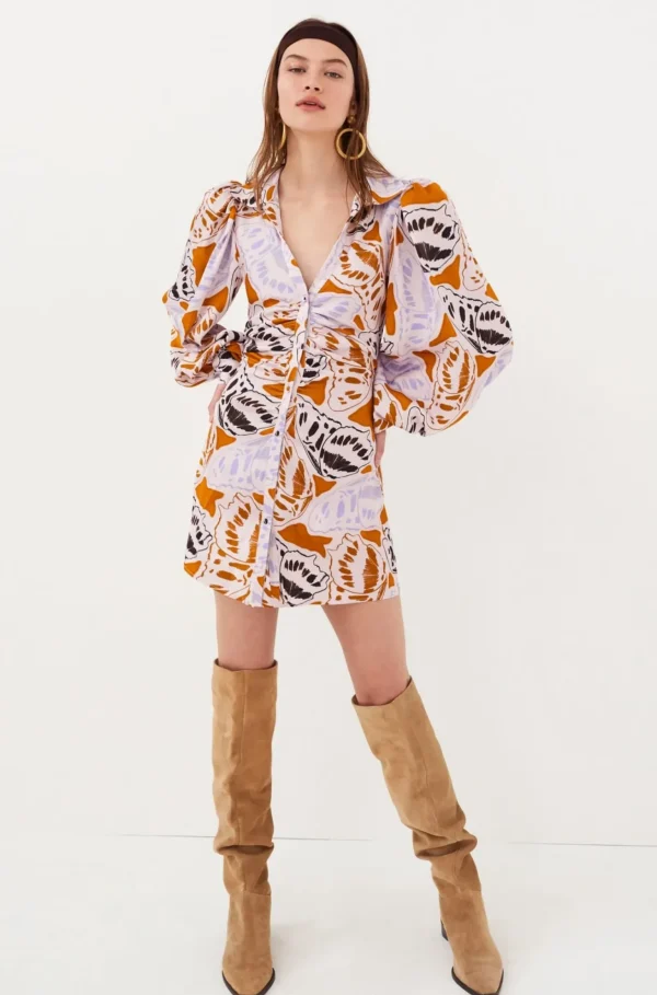 Discount For Love & Lemons Esmeralda Mini Dress Orange