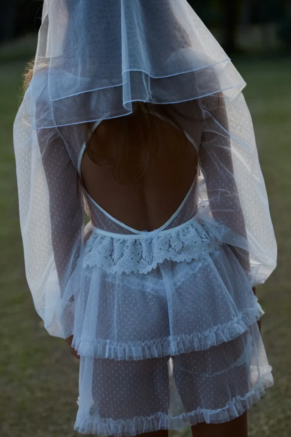 New For Love & Lemons Eternal Rose Applique Cover Up White