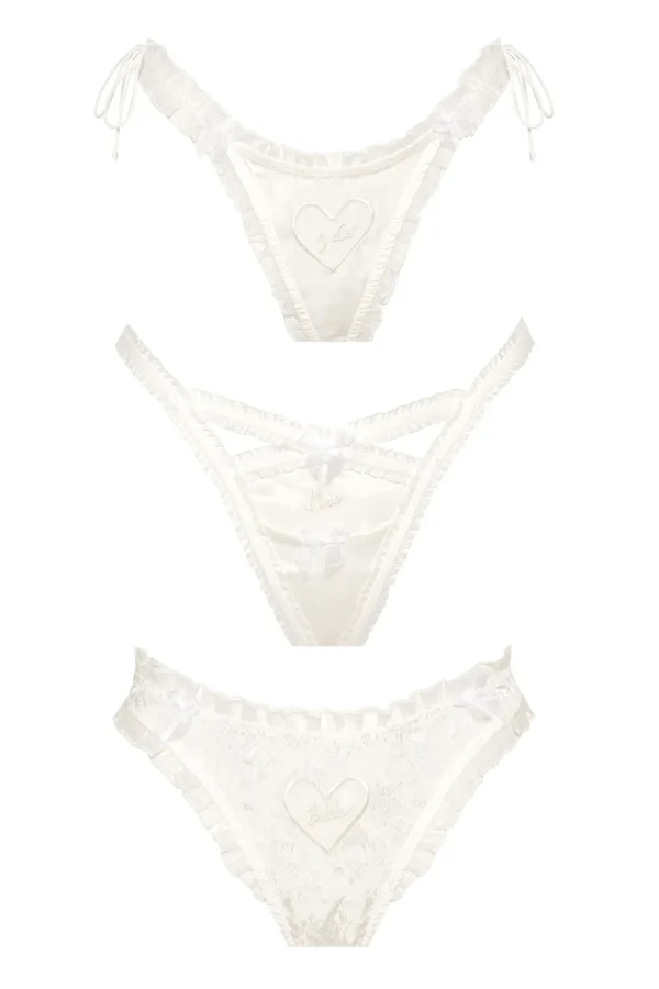 Hot For Love & Lemons Eternal Rose Panty Pack White