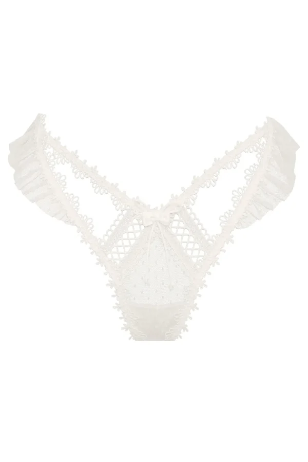 Best For Love & Lemons Eternal Rose Thong Panty White