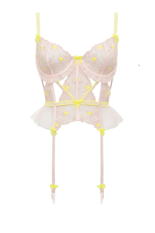 Sale For Love & Lemons Evelyn Bustier Top Neutral