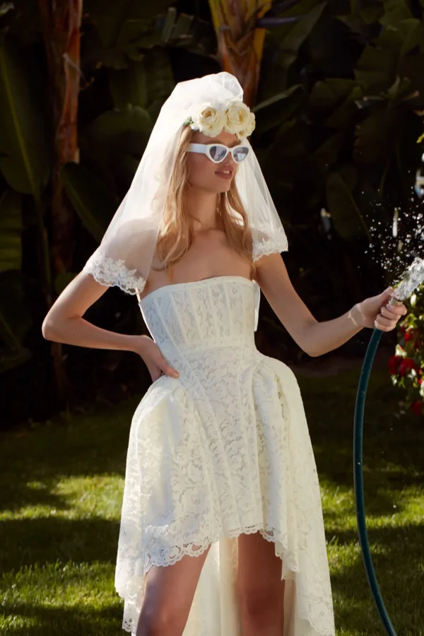Flash Sale For Love & Lemons Everly Bridal Gown White