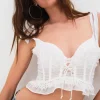 Fashion For Love & Lemons Farmhouse Floral Bustier White