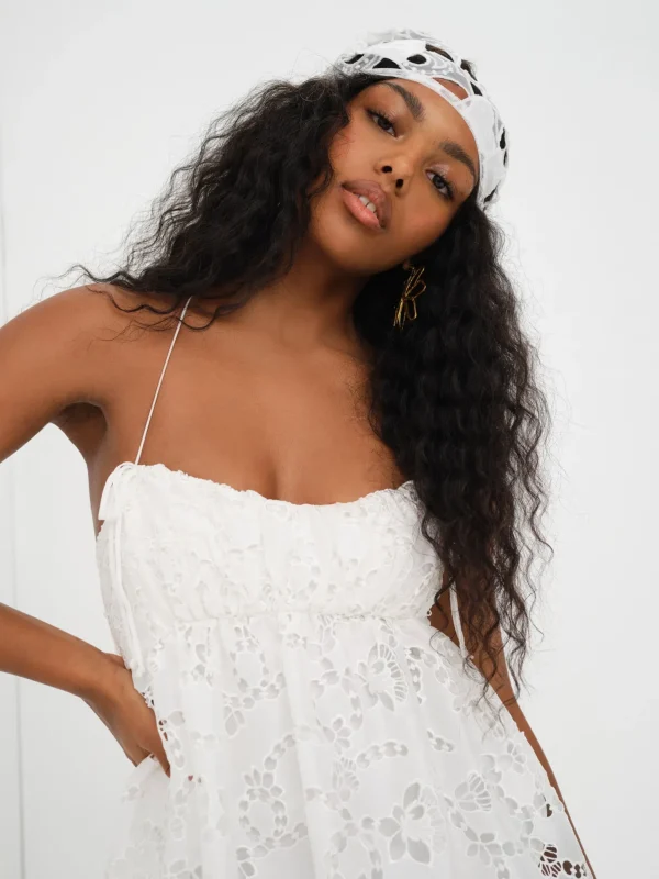 Hot For Love & Lemons Fern Mini Dress White