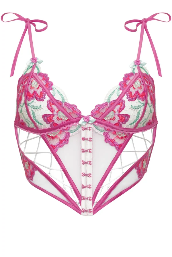 Sale For Love & Lemons Festival Floral Bustier Pink