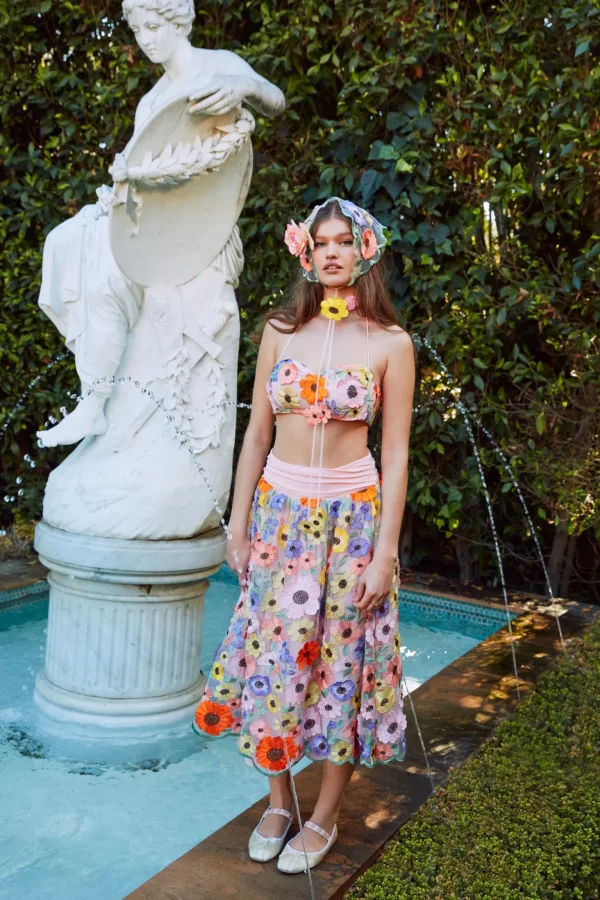 Best Sale For Love & Lemons Fiore Midi Skirt Multi