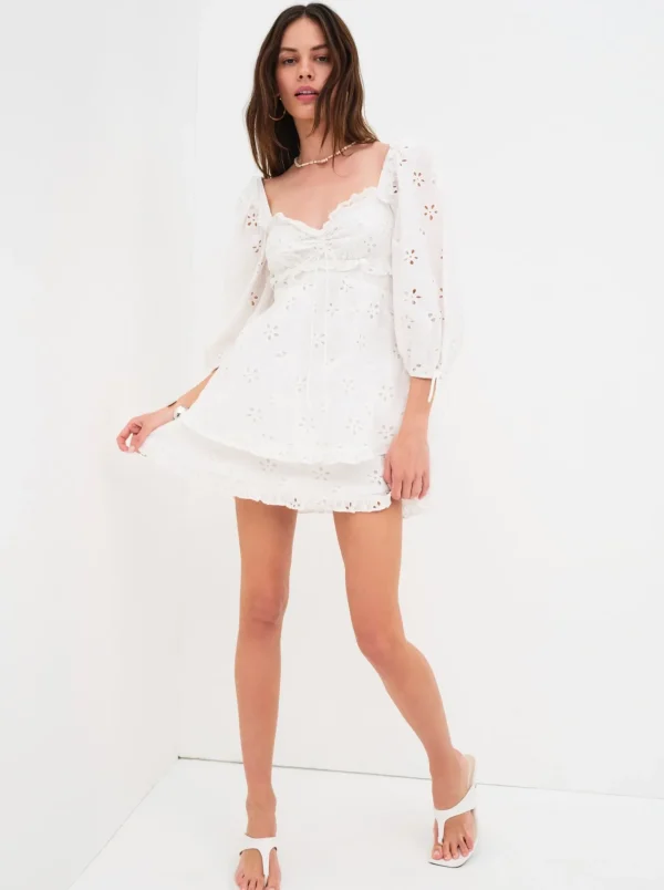 Sale For Love & Lemons Fletcher Mini Dress White