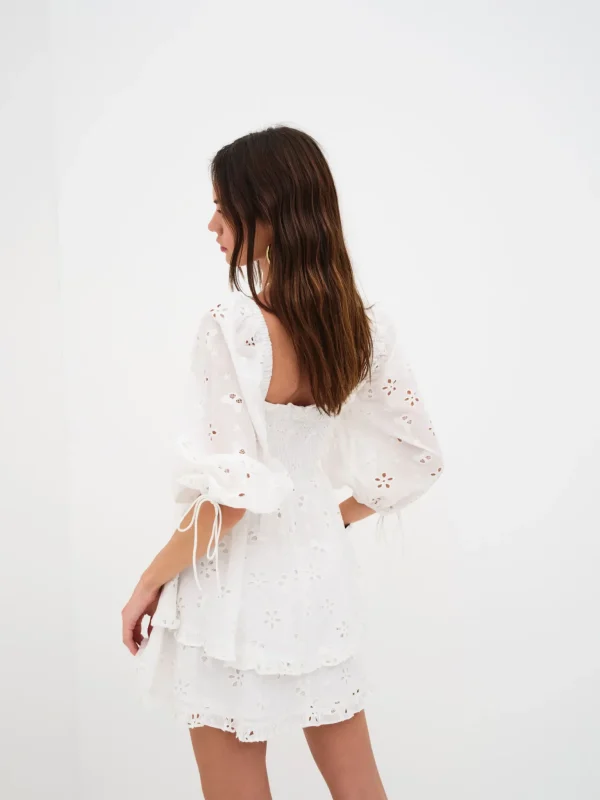 Sale For Love & Lemons Fletcher Mini Dress White