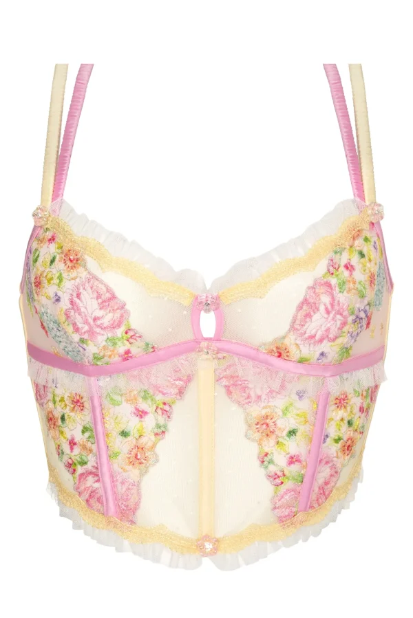 Shop For Love & Lemons Floral Frenzy Bustier Yellow