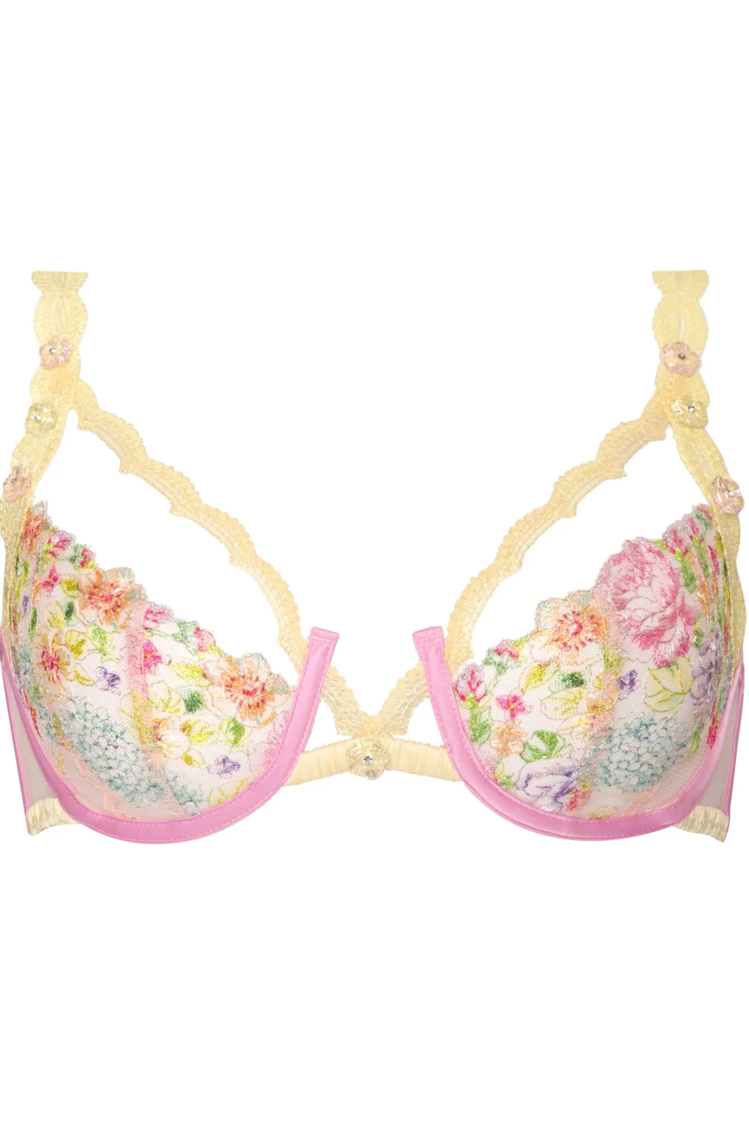 floral_frenzy_underwire_b_4.webp Hot For Love & Lemons Floral Frenzy Underwire Bra Yellow