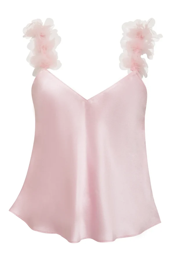 Cheap For Love & Lemons Floral Trim Pj Set Pink