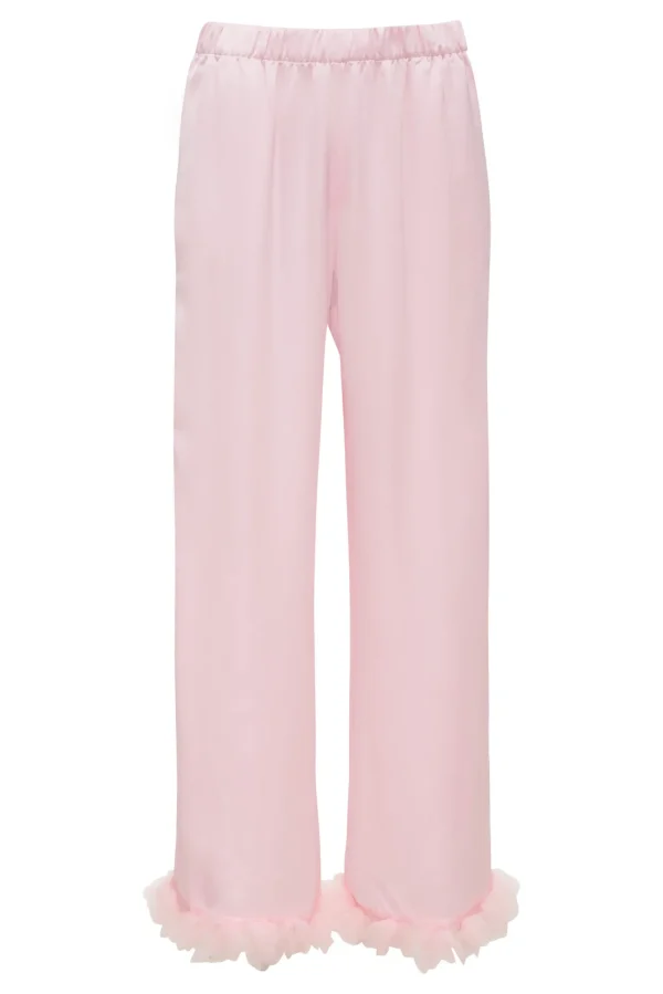 Cheap For Love & Lemons Floral Trim Pj Set Pink