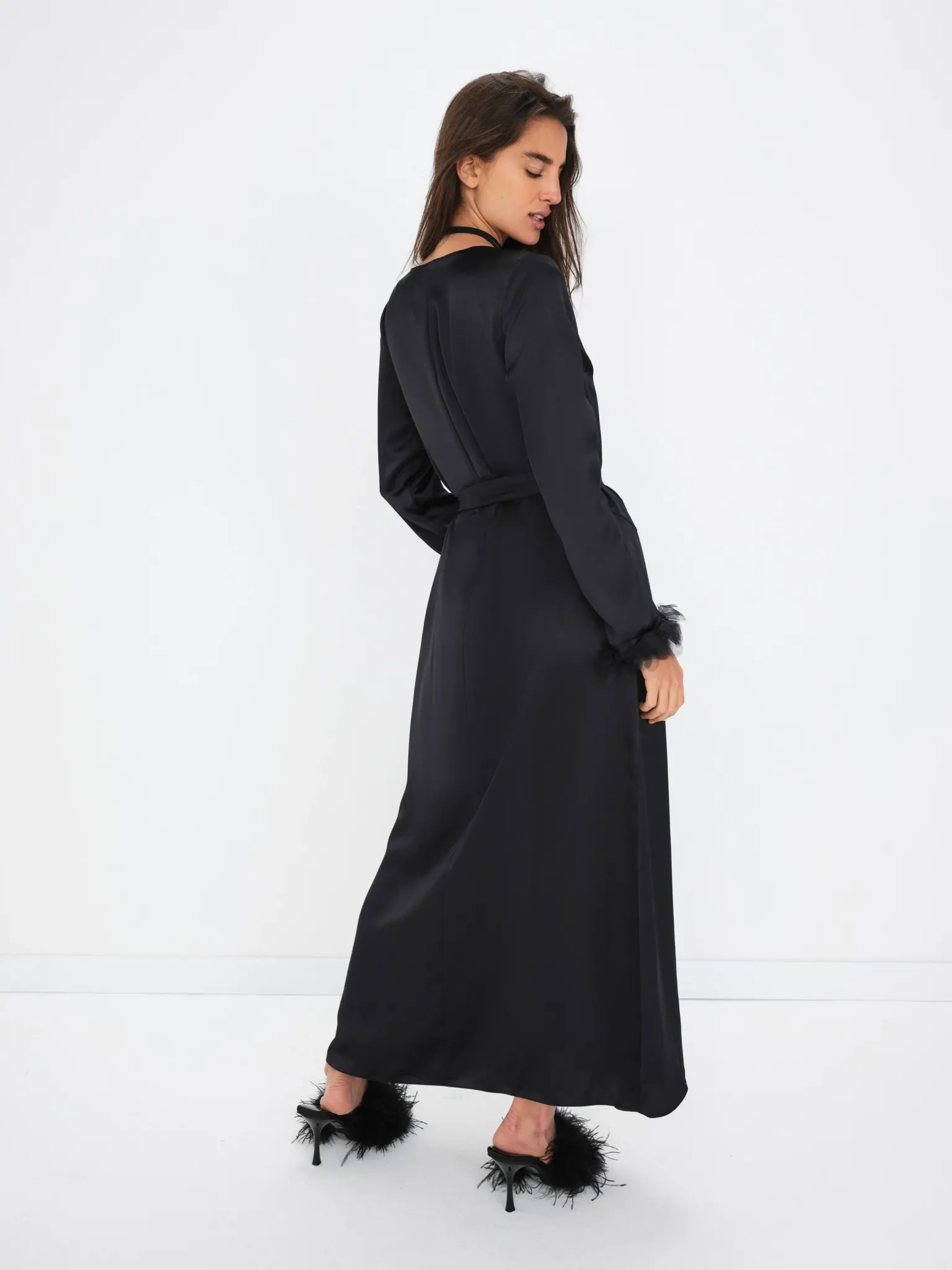 floral_trim_robe_4.webp Online For Love & Lemons Floral Trim Robe Black