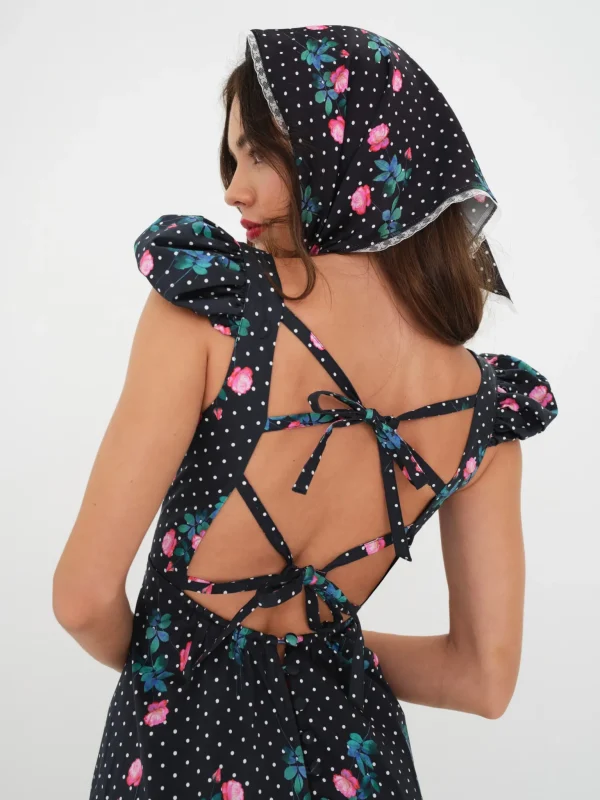 Flash Sale For Love & Lemons Florentina Midi Dress Black