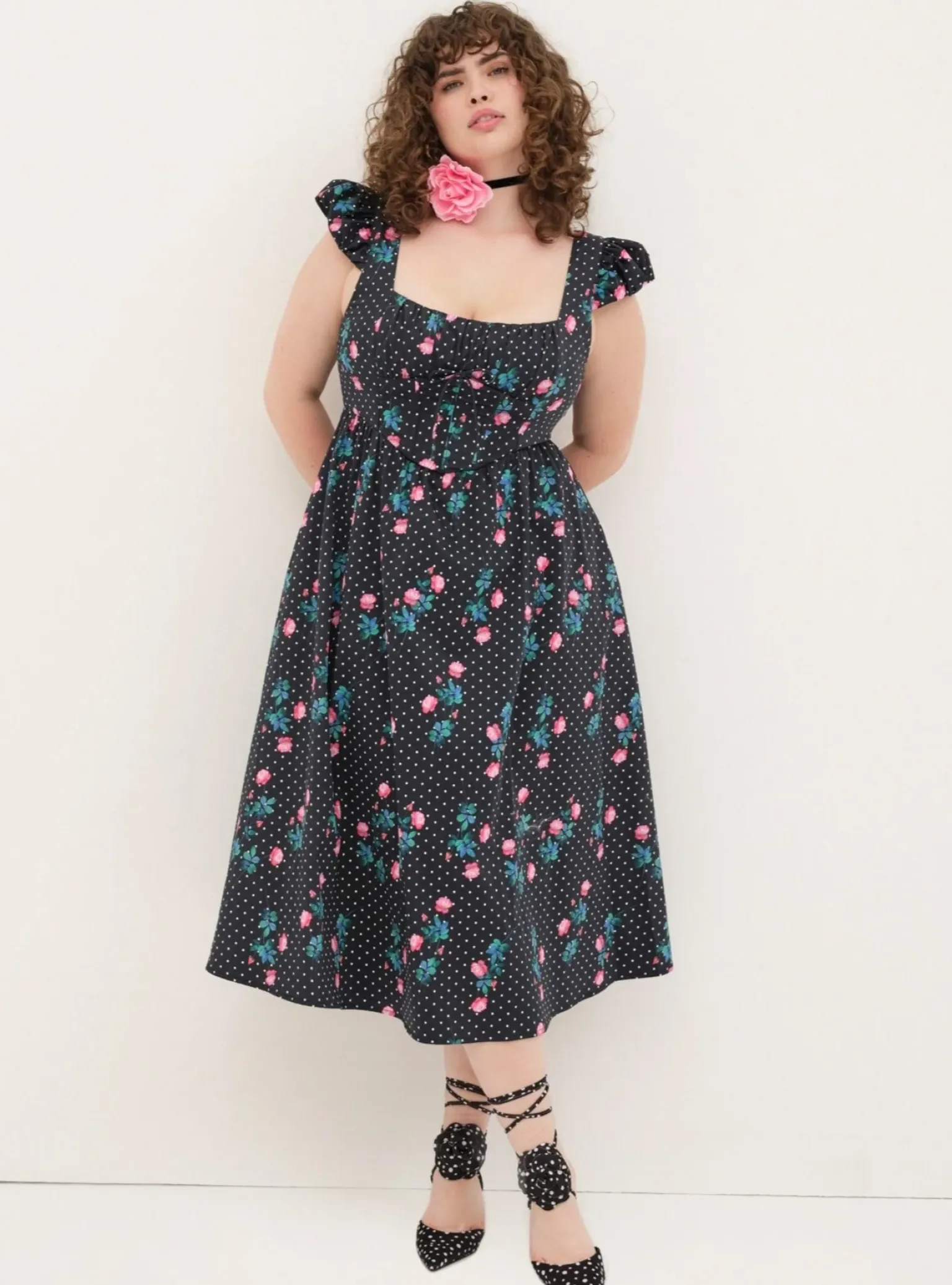 florentina_midi_dress_4.webp Flash Sale For Love & Lemons Florentina Midi Dress Black