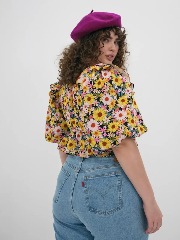 Best Sale For Love & Lemons Glenn Crop Top Yellow